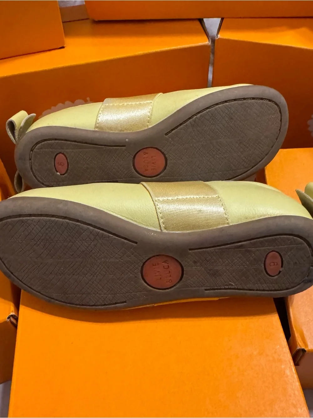 Livie & Luca Aria Ballet Flats - sunshine leather (Size 9) EUC With Box